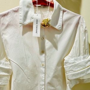 Anne Fontaine Made in France White Cotton Shirt